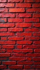 Distressed red brick wall, strong vertical lines Abstract rustic backdrop for design , design, red