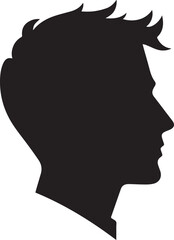 Silhouette of a black man head vector
