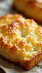 Golden-brown, perfectly crisp edges, soft fluffy center, food photography, white bread, grain