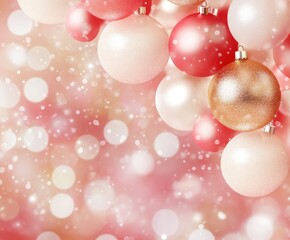 Festive Ornaments: A close-up shot of delicate ornaments of diverse colors, creating a captivating display. A beautiful scene that reflects the festive season