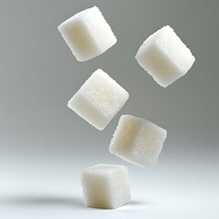 Floating Sugar Cubes  Sweetness  Food Photography  Crystal Sugar