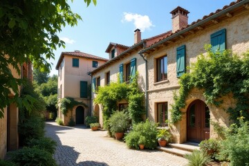 Fototapeta premium Authentic Provence Scenery - Gournay Village Landscape