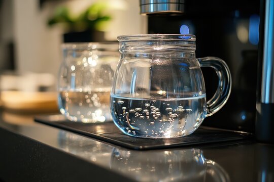 Measure mineral buildup in the coffee machine s water reservoir and descaler