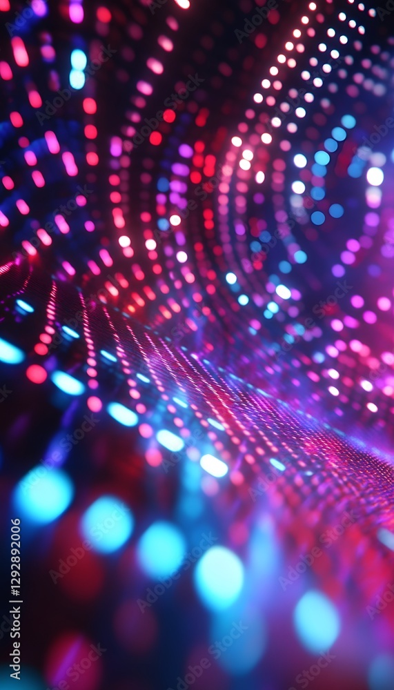 Poster a mesmerizing array of illuminated dots arranged in a pattern