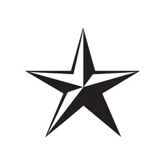 Obraz premium Classic Star Silhouette clipart on a white background