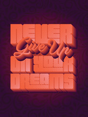 handdrawn typography design. motivation quotes, motivation instagram post, flayer, social media flayer, t'shirt design, high quality print and other uses.