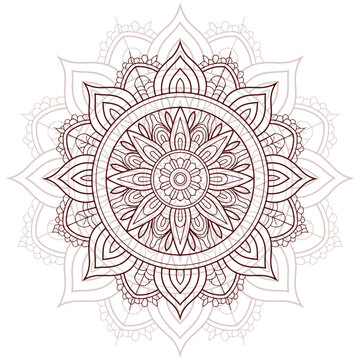 Line art coloring page of manda vector 