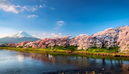 桜と富士山