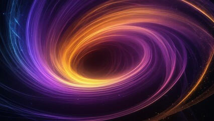 Obraz premium Dynamic cosmic swirl outer space digital art colorful nebula abstract view enigmatic universe