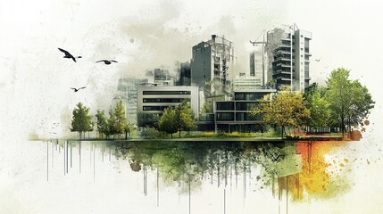 Fototapeta premium Real estate concept. Mixed media