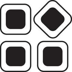 Hamburger menu. Web icon. White icon with shadow on transparent