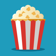 vector illustration of a bowl of popcorn