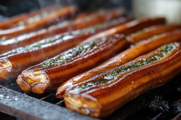 Ready to eat smoked eel Fresh and tasty seafood