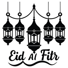 elegant Eid al fitr theme vector illustration of a lantern.