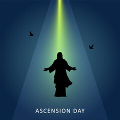 Ascension Day vector illustration. it is suitable for card, banner, or poster