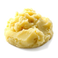 Mashed potato isolated on white background. Clipping path included.