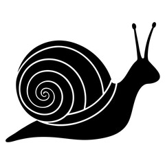 Download Snail Silhouette Vector Icon.