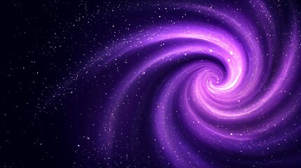 Fototapeta premium Purple Cosmic Swirl Galaxy Nebula Space Art
