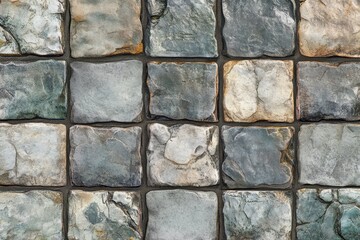 Fototapeta premium Smooth surface of gray pavement tiles