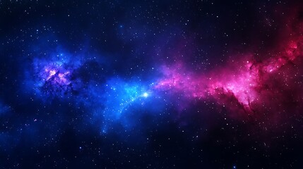 Fototapeta premium Cosmic Nebulae Blue Pink Starry Night Sky