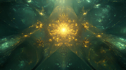 Obraz premium Luminous Glass Prism - Abstract 3D Crystal Texture with Shimmering Light