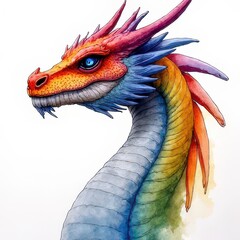 Watercolor Dragon Painting – Handcrafted Mythical Creature Art