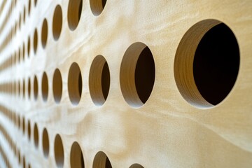 Soundproofing design featuring wall openings in an acoustic venue for echo reduction