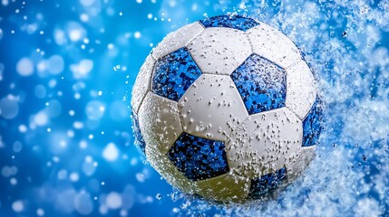 Fototapeta premium dynamic soccer ball splashing in water