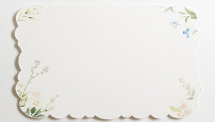 Obraz premium Creative paper note with scalloped edges artistic design home office minimalist style decorative concept