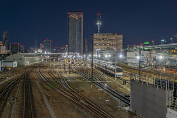 Obraz premium 名古屋車両区 夜景