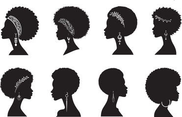 Elegant Black Women Silhouettes