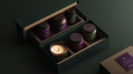 Luxury brand candle gift box design