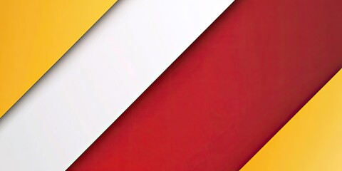 Abstract diagonal stripes of yellow, white, and red