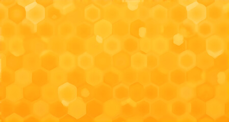 Abstract Honeycomb Pattern in Golden Yellow