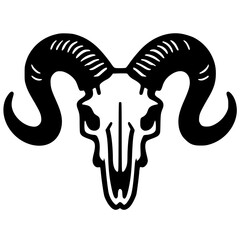 Sheep skull silhouette