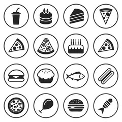 Simple Food Web Glyph Icon Set