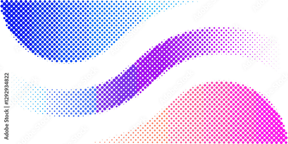 Poster abstract halftone effect background vector design. abstract circle gradation.