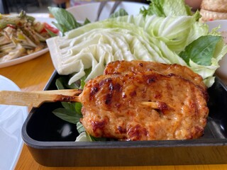 Moo Ping, Thai-style grilled pork skewers