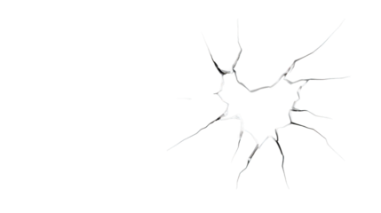 Broken mirror with black background, shattered glass destruction closeup