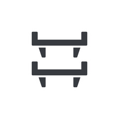 Wall shelf vector icon