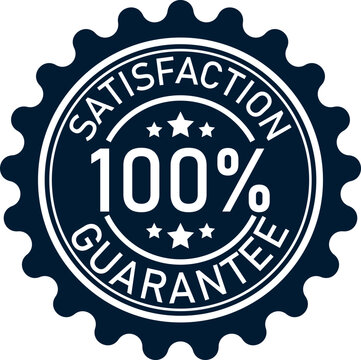 satisfaction guarantee seal, 100% badge, product guarantee icon