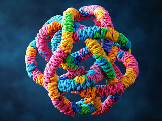 Hyper realistic molecular structure ATP synthase biological enzyme microscopic visualization intricate protein complex scientific vibrant colors futuristic organic biotechnology cellular process nano