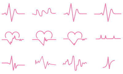 ink heartbeat line, heart rate monitor, ekg pulse trace