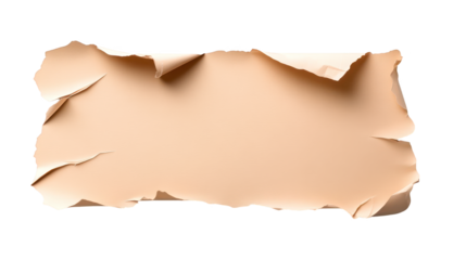 Torn paper edges texture, blank white page background for design and messaging