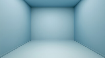 A minimalist blue room featuring smooth walls, ideal for various creative uses.