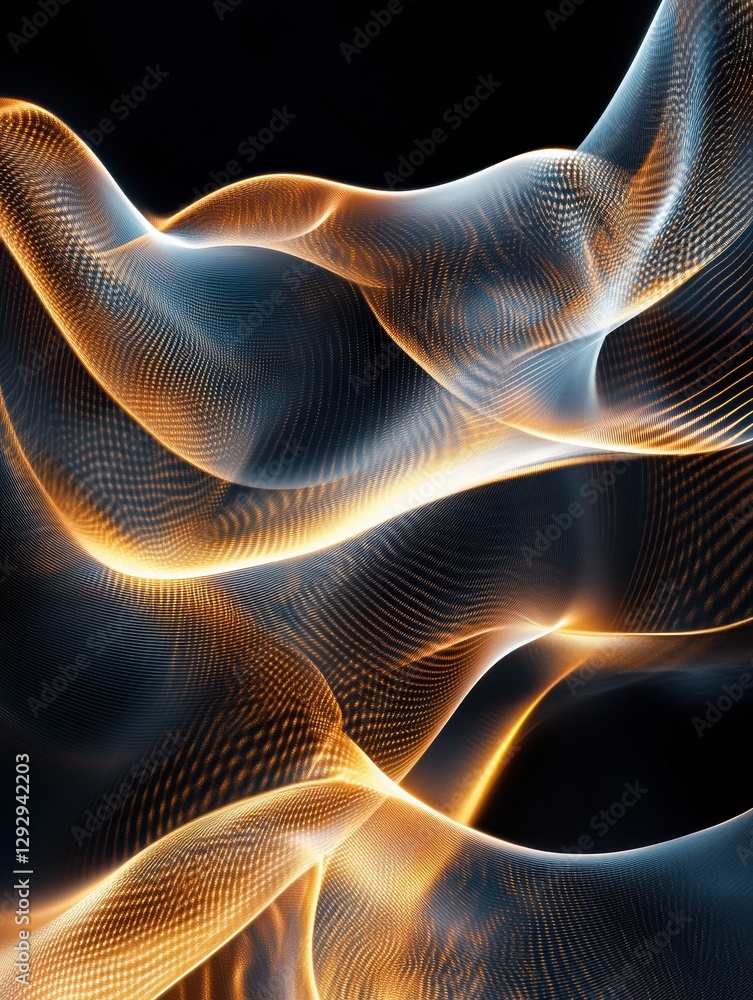 Leinwandbilder abstract representation of agreement and business trust through flowing lines and dynamic shapes. ge