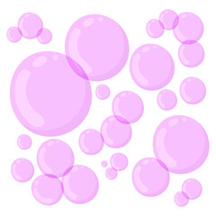 Soap bubble vector illustration isolated on white background.