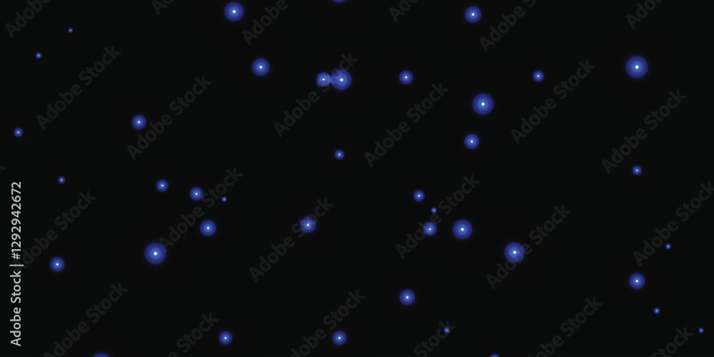 Poster a dark background is scattered with numerous small, glowing blue dots. the dots vary slightly in siz