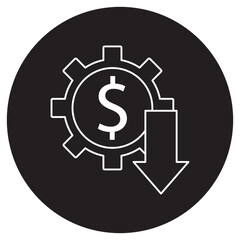 Lower Cost Icon, Cost Optimization Strategies, Budget-Friendly Solutions, vector