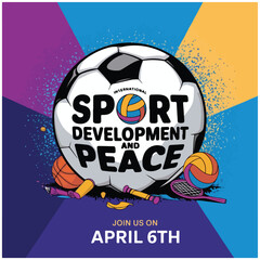 Naklejka premium International Day of Sport for Development and Peace flyer poster image 8.eps